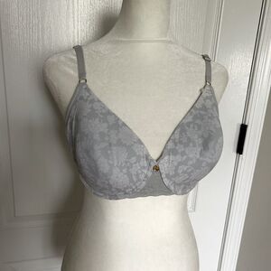 Natori Women’s Blue Gray Floral Bra Size 34 DD